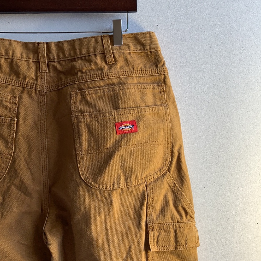 DICKIES TAN CANVAS WORKWEAR TROUSERS